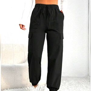 Lightweight Black Cargo Pants Size L